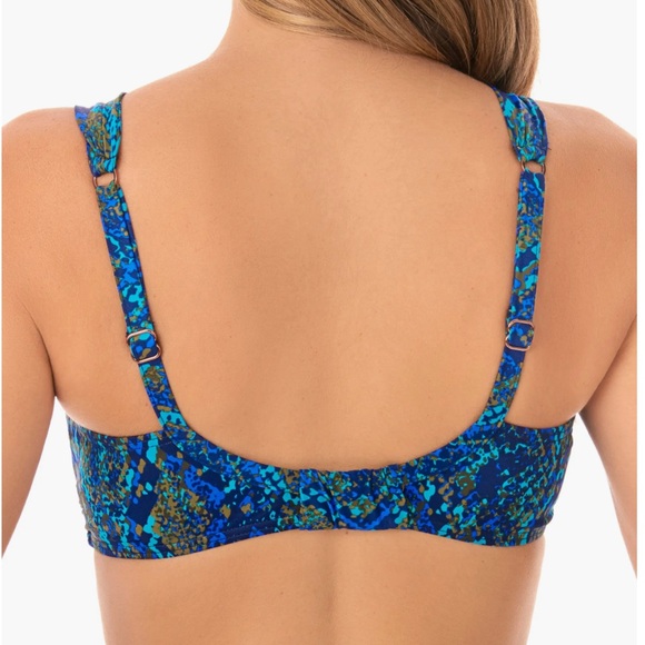 Miraclesuit Basilisk Plunge Bikini Swim Top Womens Sz 36D - Picture 2 of 8